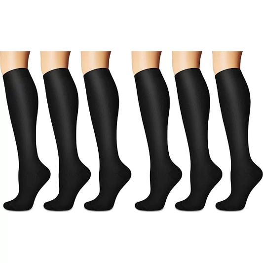 Set di 3 Paia di Calze a Compressione Uniforme